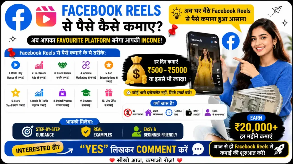 Facebook Reels Se Paise Kaise Kamaye 2026: हर महीने लाखों कमाने वाले 15 सीक्रेट तरीके! 2 Facebook Reels Se Paise Kaise Kamaye
