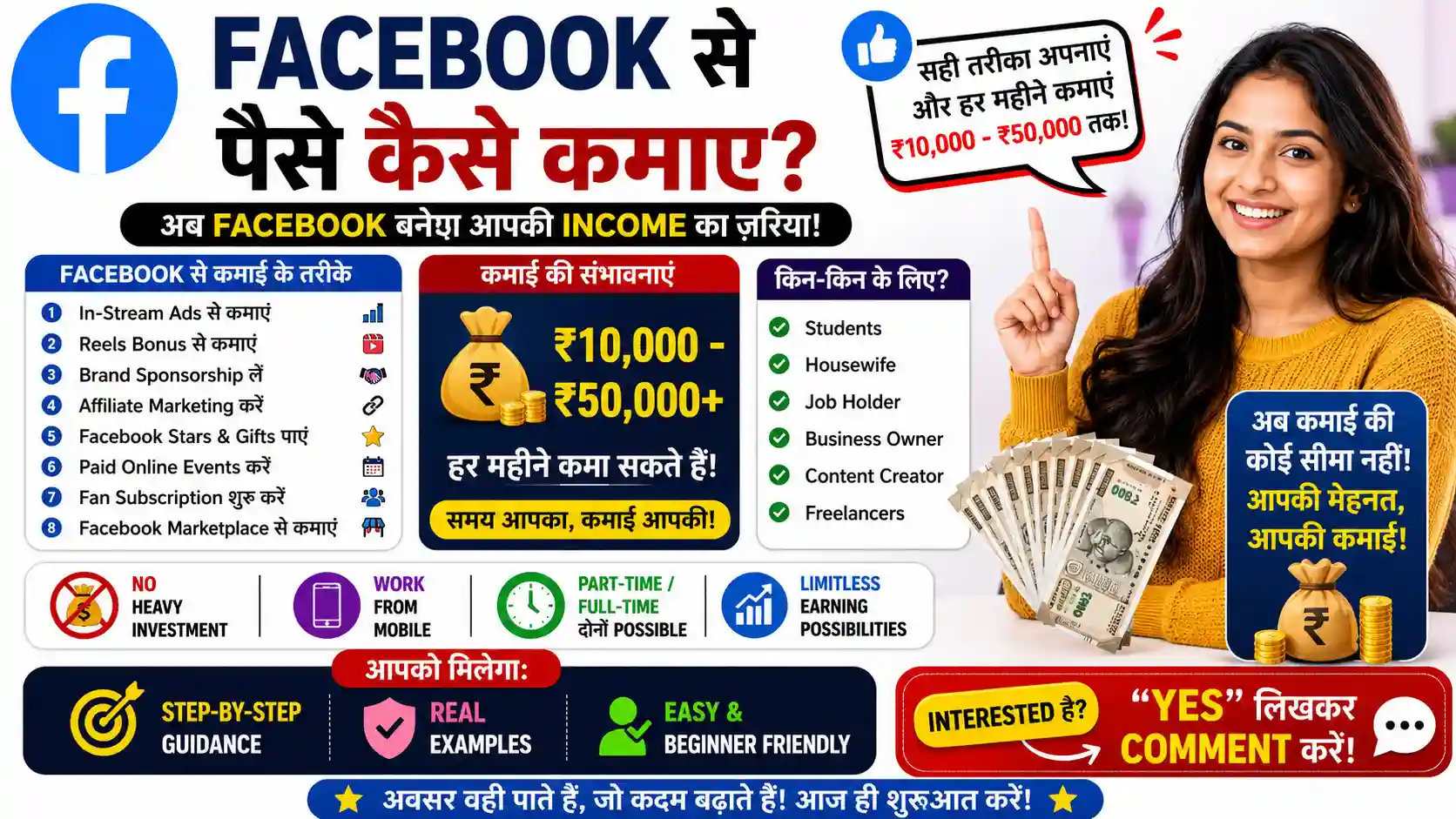 Facebook Se Paise Kaise Kamaye 2026 - फेसबुक पर हर दिन $500 पैसे कैसे कमाए? एकदम नया तरीका 4 Facebook Se Paise Kaise Kamaye