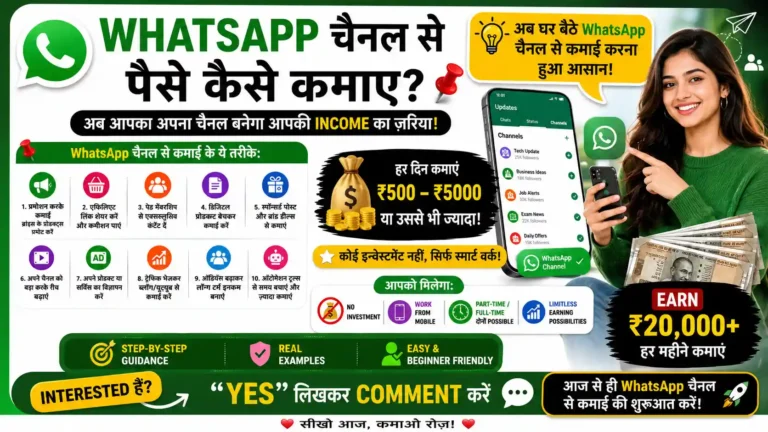 WhatsApp Channel Se Paise Kaise Kamaye, WhatsApp चैनल से पैसे कैसे कमाए