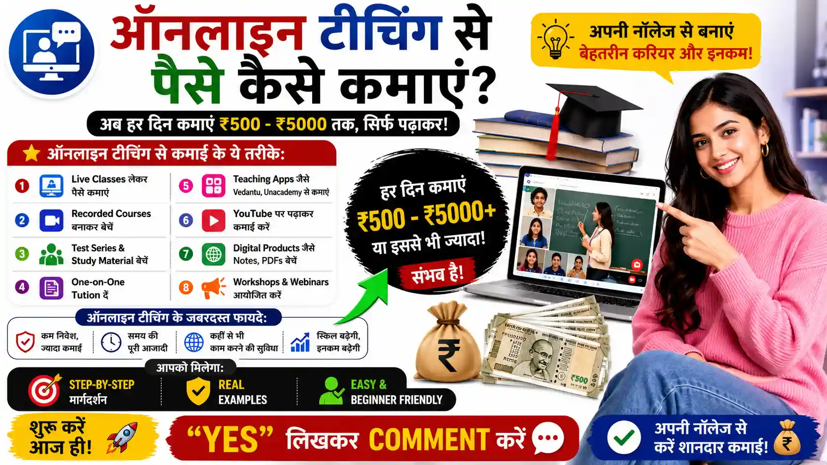 2026 में ऑनलाइन टीचिंग से पैसे कैसे कमाएं - जानें Top 10+ आसान तरीकों से और हर महीने लाखों कमाए 2 ऑनलाइन टीचिंग से पैसे कैसे कमाएं