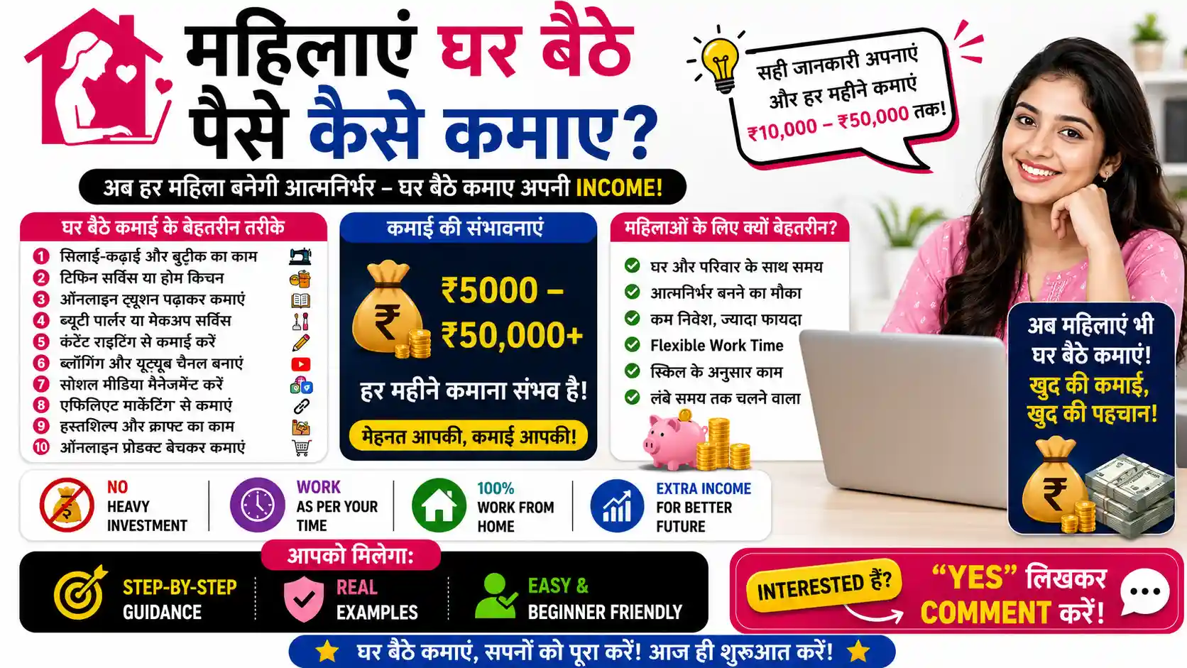 महिलाएं घर बैठे पैसे कैसे कमाए